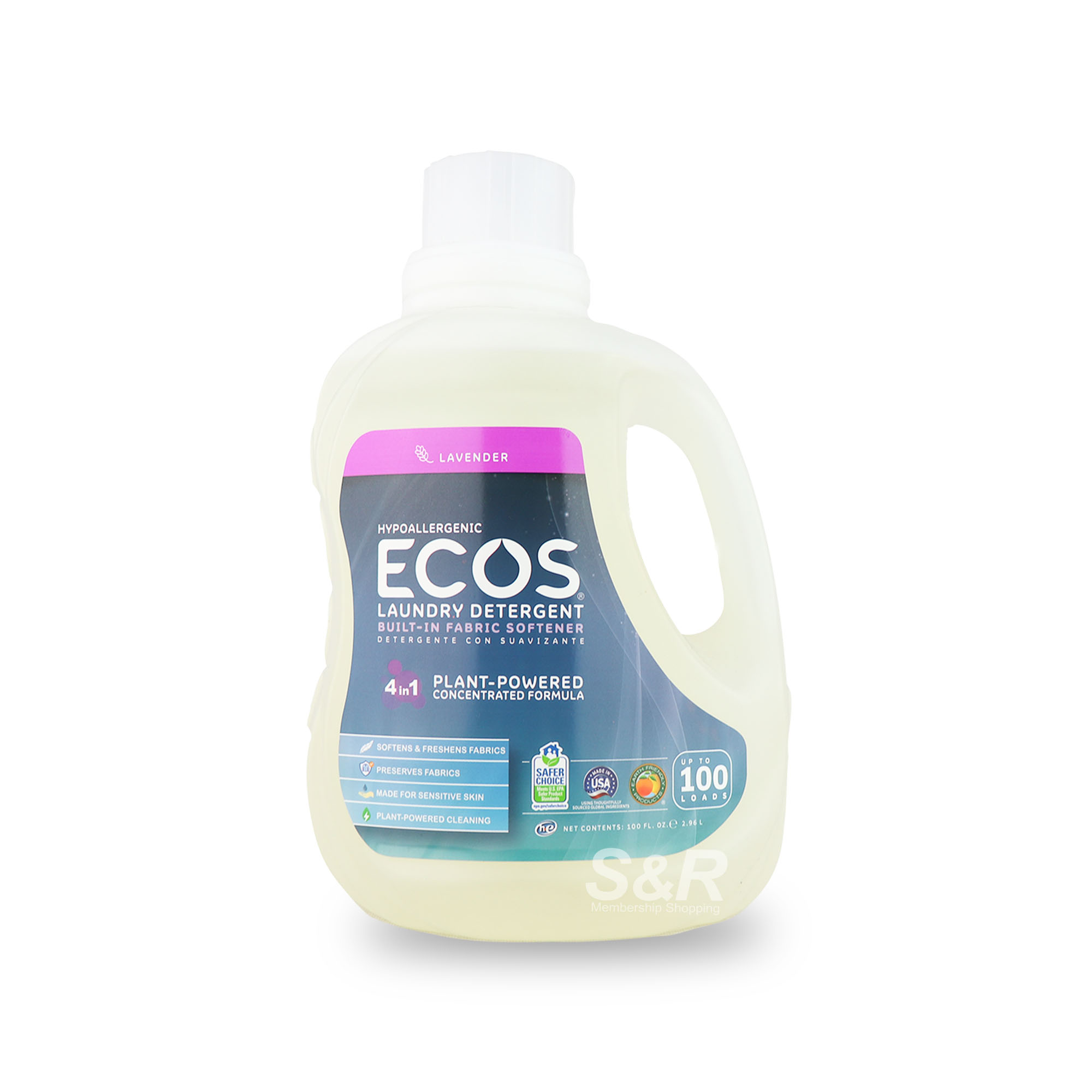 Ecos Hypoallergenic Lavender Laundry Detergent 2.96L Ecos Hypoallergenic Lavender Laundry Detergent 2.96L